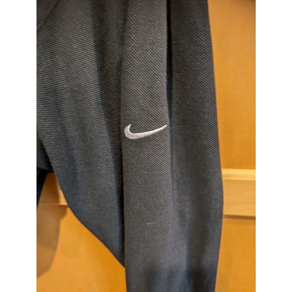 Nike Golf Men's XL Dri-Fit Black Long Sleeve 1/4‎ Button Pullover - Picture 3 of 4